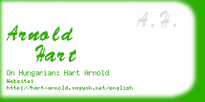 arnold hart business card